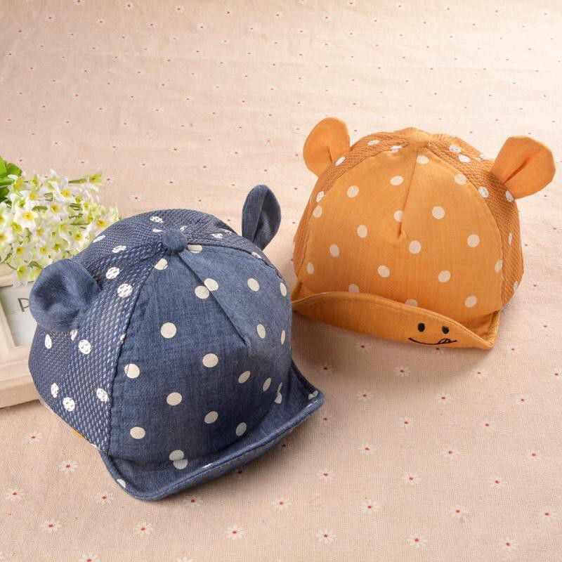 TOPI ANAK POLKADOT TELINGA LUCU KARAKTER 3 DIMENSI