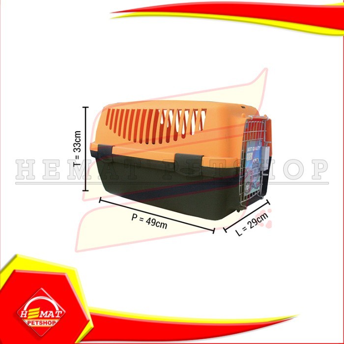 PET CARGO M kandang hewan murah kucing anjing dog cat cage 52x30x30cm