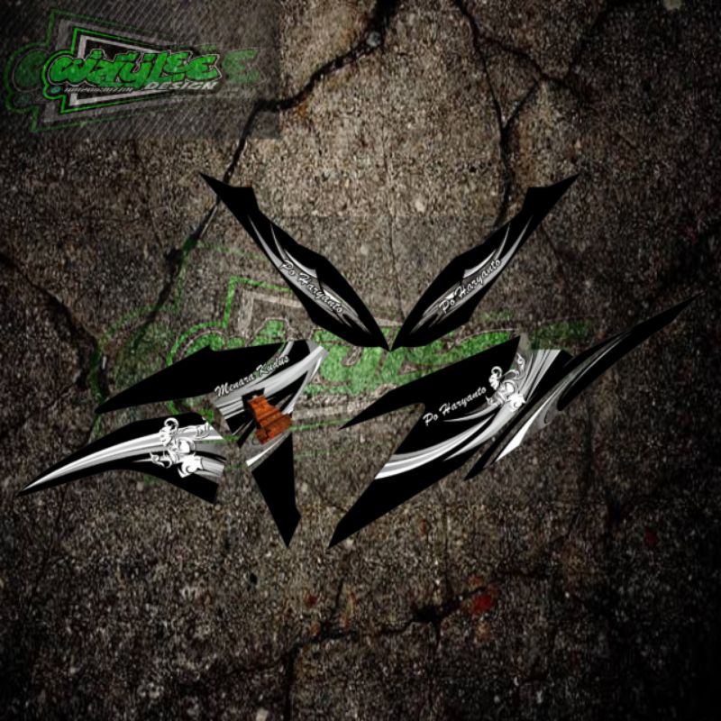 Striping transparan Vario Old 125 livery bus PO HARYANTO