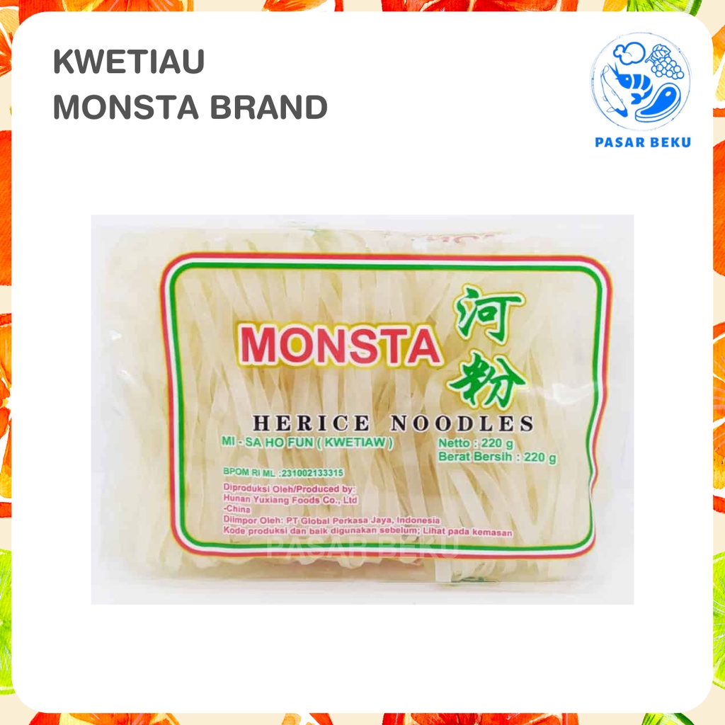 

Kwetiau Monsta Brand 220 Gram Mie Tiau Chinesse Mie Halal Pasar Beku Padang