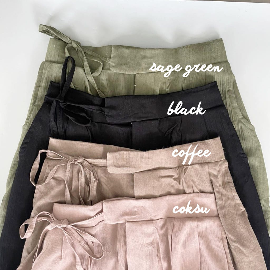 TSK - Jessie Pants Celana Kulot Rayon Crinkle Highwaist Murah / Kulot Wanita Murah