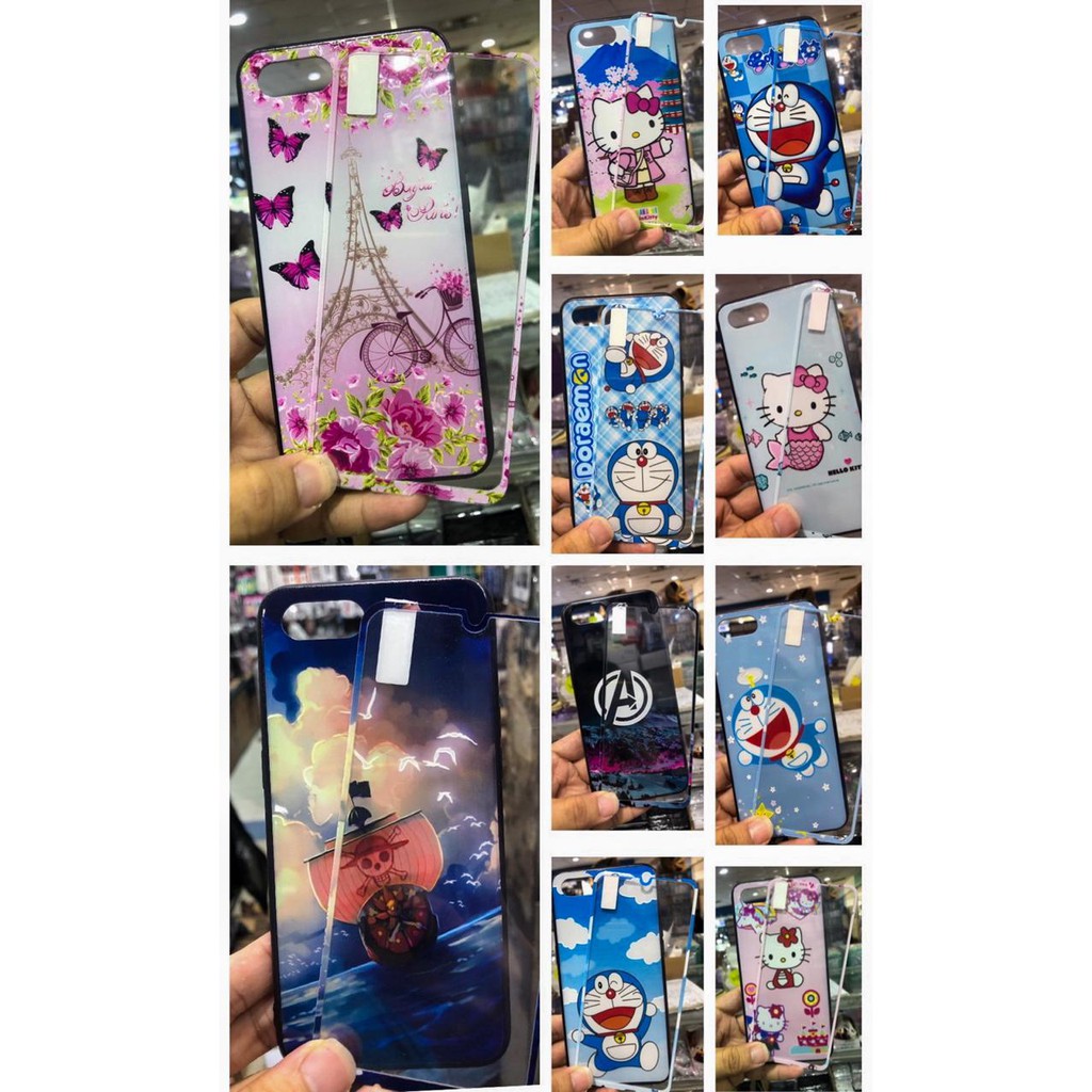 Case + Tempered glass karakter kilat Xiaomi Redmi Note 4/4X, Note 5A Prime,5 Pro,7 Pro, 8 Pro,9 Pro