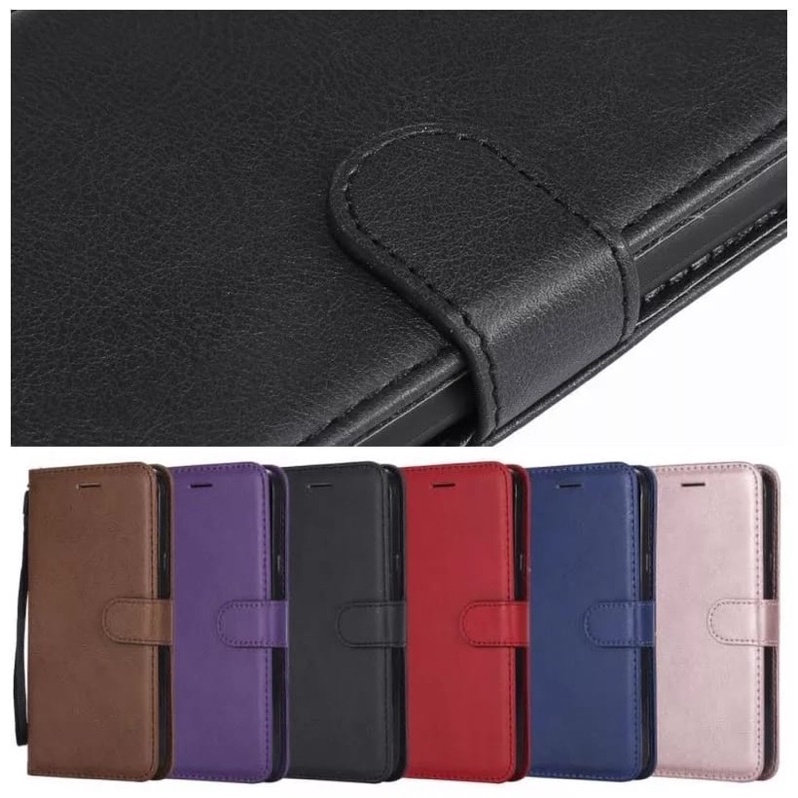 Leather Case Flip Cover Wallet SAMSUNG GALAXY A01 A02 A02S A03 A03S A03 A2 CORE A04 CORE A04S A04E A21 A23 4G 5G Case Dompet Kulit Casing Lipat