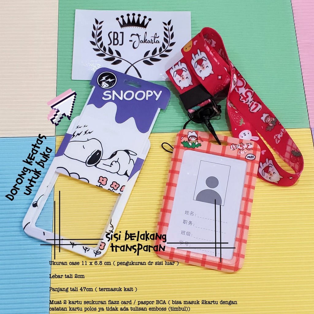 Cute Animation series Tempat kartu / ID card holder /flash card e toll / name tag