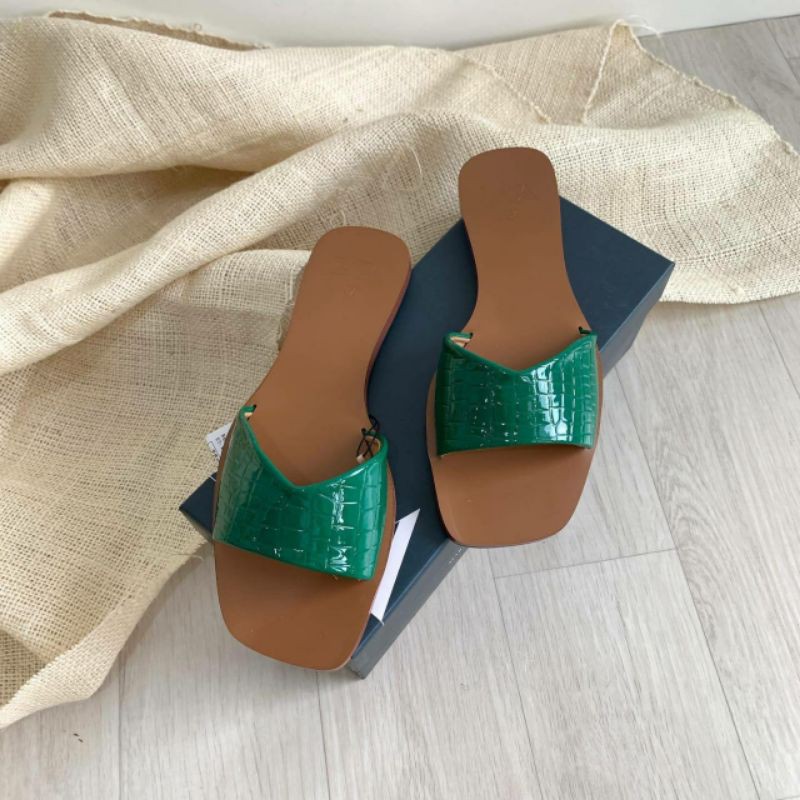 SEPATU SLIP ON ORIGINAL ZARA PINK N GREEN