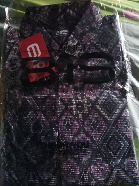 Baju Batik Kemeja Batik Pria Lengan Panjang Motif Songket Diamond Hitam Modern Slimfit Casual Black