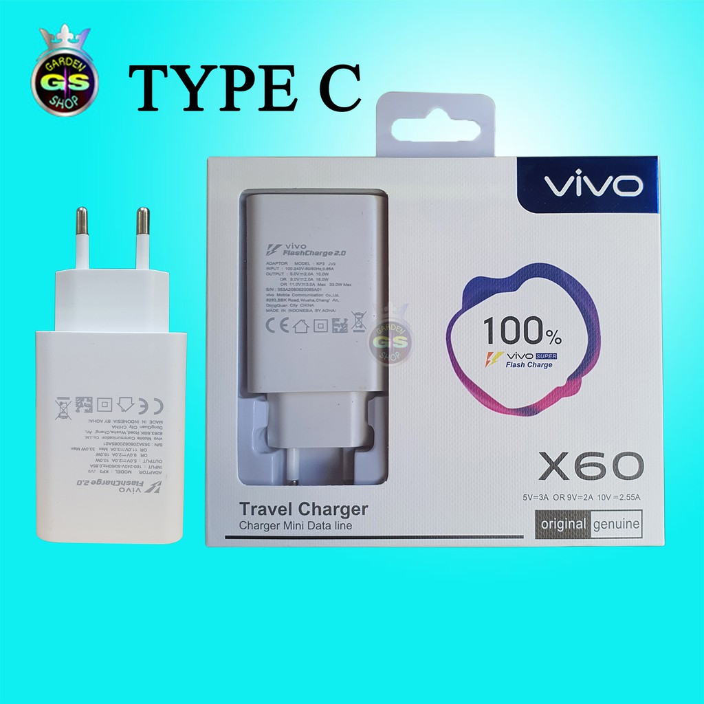 Charger Vivo Original 100% Fast Charging 9V-2A / Charger Vivo V11 V9 V7 V5 V5max V3max Y95 Y91 Y71