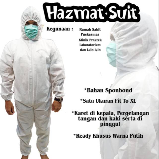 Baju APD medis (Hazmat Suit)