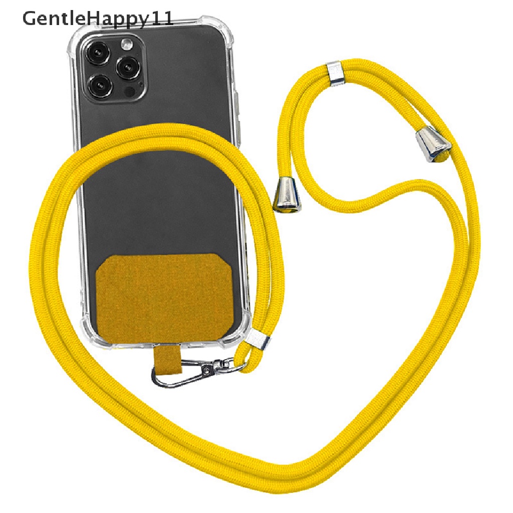 Gentlehappy Universal Crossbody Nylon Patch Phone Lanyards Tali Lanyard Tali Ponsel