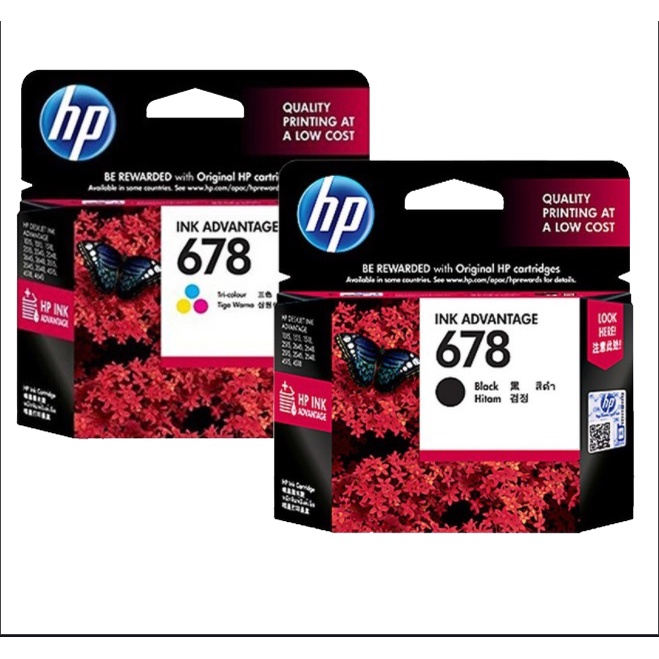 HP 678 Catridge Tinta Hitam / Warna Printer 2515 4515 1515 2645 2545 3545 4645