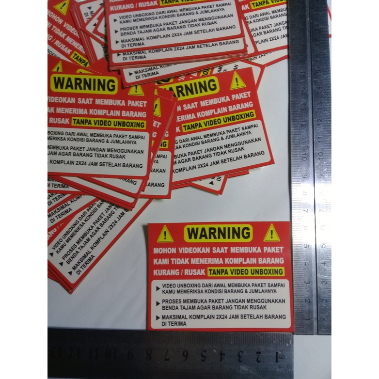 

STICKER UNBOXING-LABEL UNBOXING (1PAK ISI 50 PCS) MURAH SIZE 6x8 CM (1PAK ISI 50 PCS)