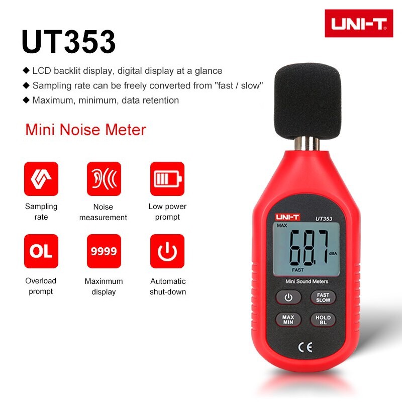 UNI-T UT353 - Mini Sound Meter - Pengukur Desibel Kekuatan Suara