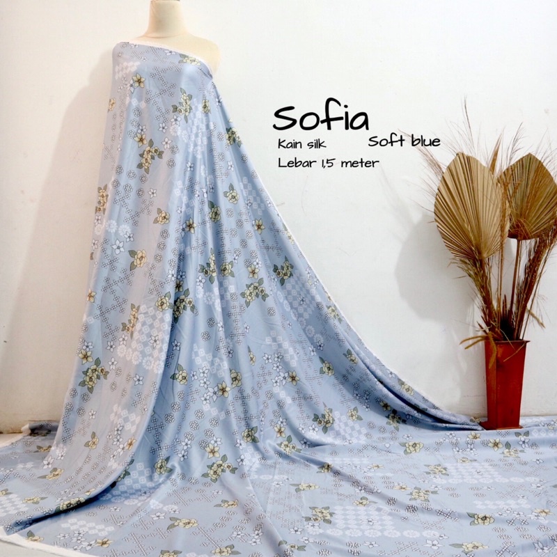 Kain Silk | motif sofia series | kain seragaman | kain sarimbit