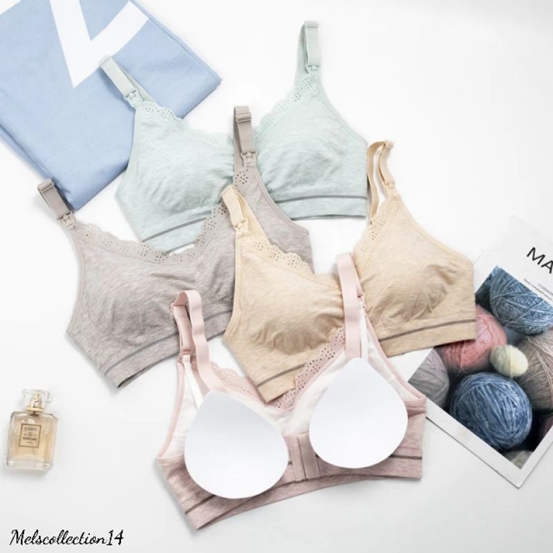 modal seamless maternity &amp; nursing bra 810 bh menyusui renda &amp; hamil busa tipis tanpa kawat