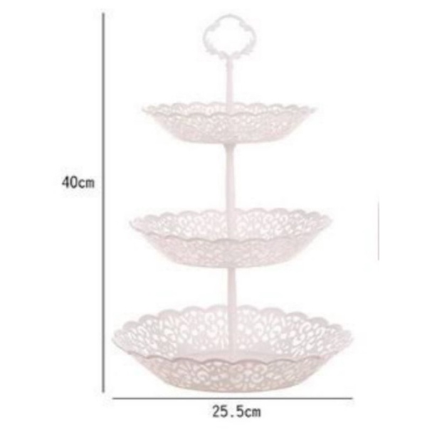 Musangjantan112 Zalwastore Piring Prasmanan Ukir Susun 3/ Piring Saji / Piring Kue / Piring Buah /