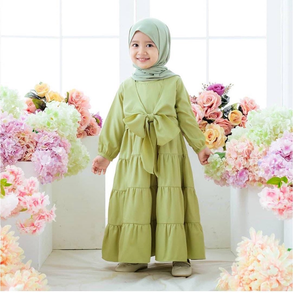 NIQABIS Gamis Anak Perempuan Usia 4-5 Tahun Bahan Katun ZEETA Kids Gamis Anak Cewek Syari Gamis Lebaraan Untuk Anak Idul Fitri Murah