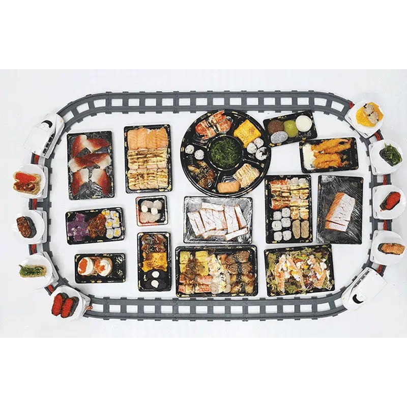 Sushi Train Set Mainan Kereta Api Sushi Piring Sushi