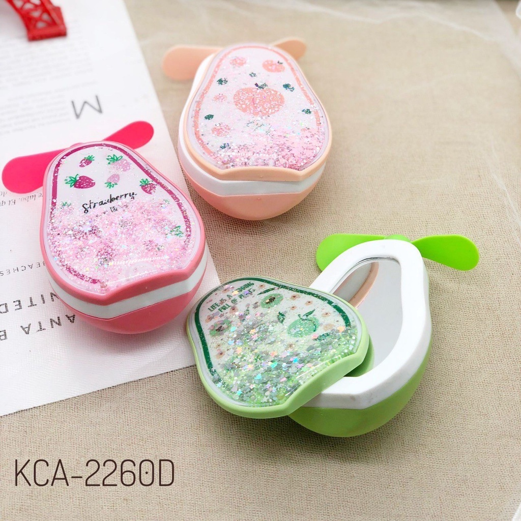 kipas angin cermin led Buah kipas angin glitter air kipas angin portable mini fan