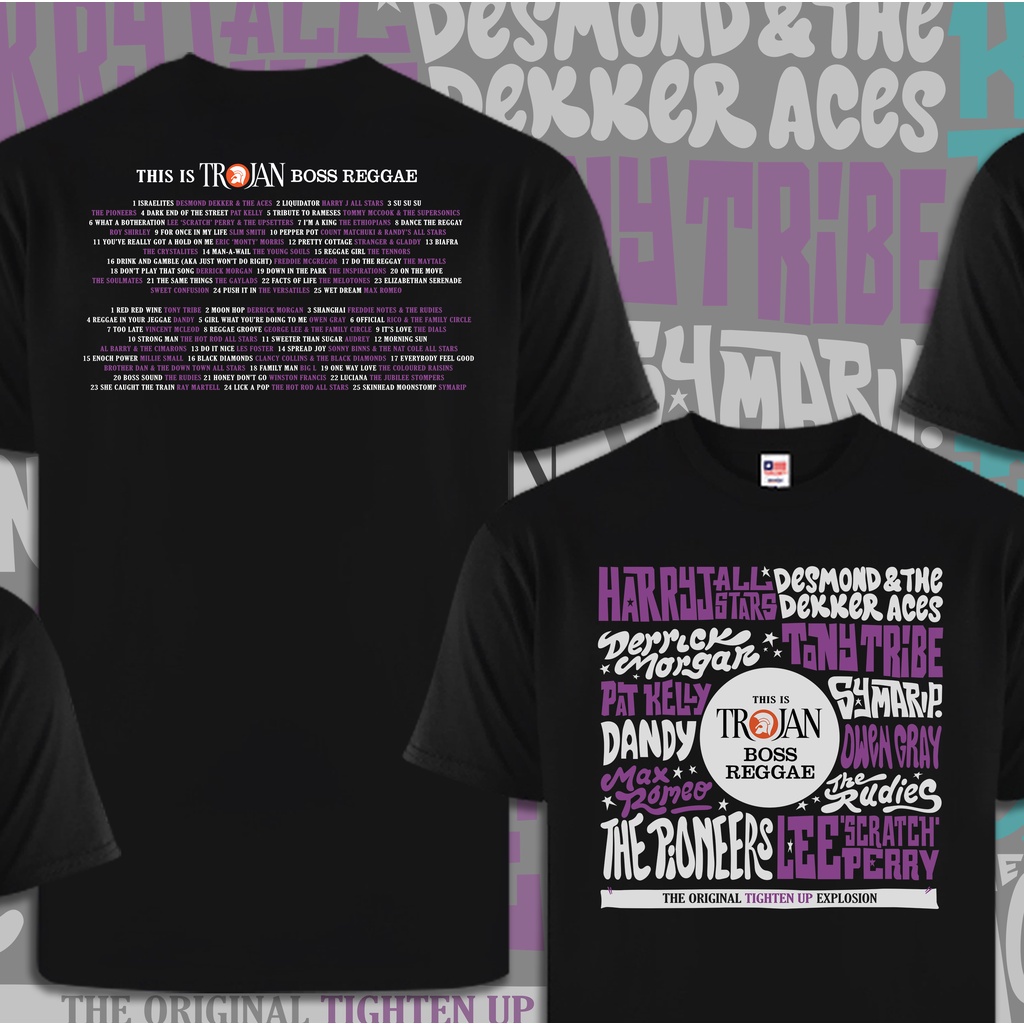 Baju Kaos Tshirt Reggae Trojan Boss Reggae
