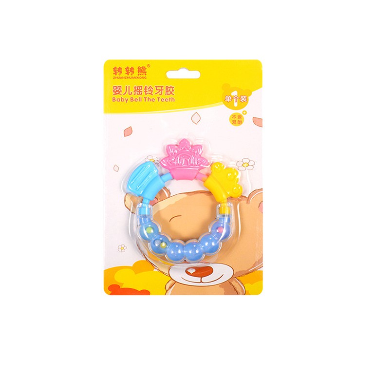 Rattle Teether Baby Mainan Gigi Bayi Berbunyi Melatih Gusi Gigi Bayi Bagus