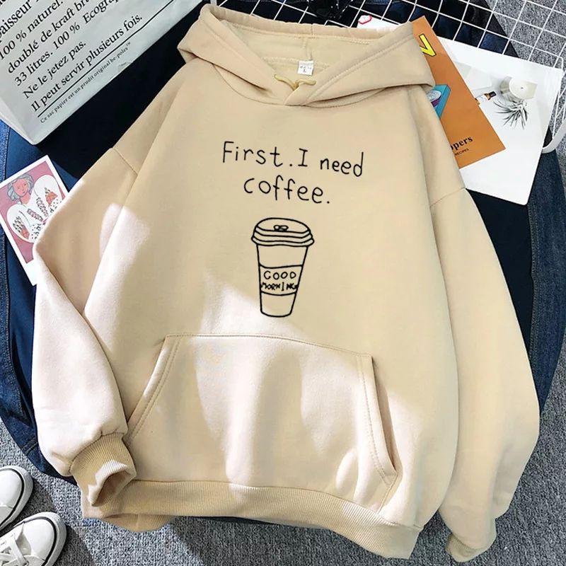 JAKET HOODIE PRIA WANITA (FIRST,I NEED COFFEE)