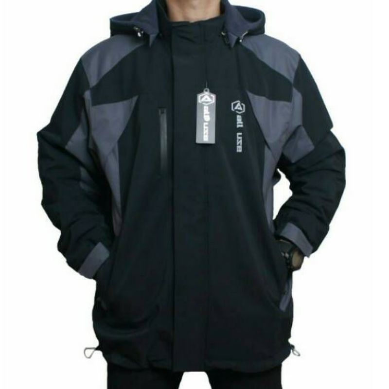 JAKET OUTDOOR JUMBO ALL USE ANTI AIR WATERPROOF JUMBO XXXL-XXXXXL JAKET GUNUNG PRIA ORIGINAL