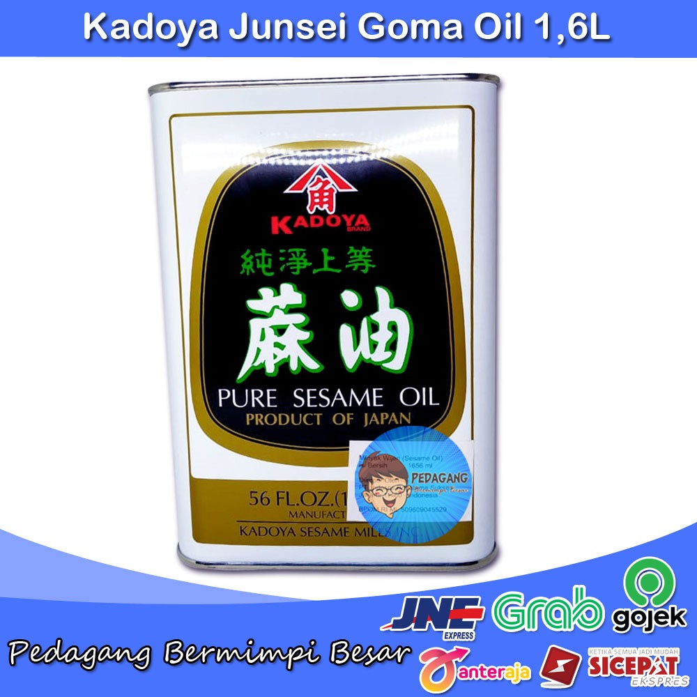 Kadoya Junsei Goma Oil 1,6L | Minyak Wijen | Sesame Oil | Goma Abura