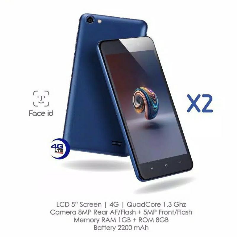 VAVA X2 - GARANSI RESMI - HP ANDROID 4G RAM 1GB/8GB