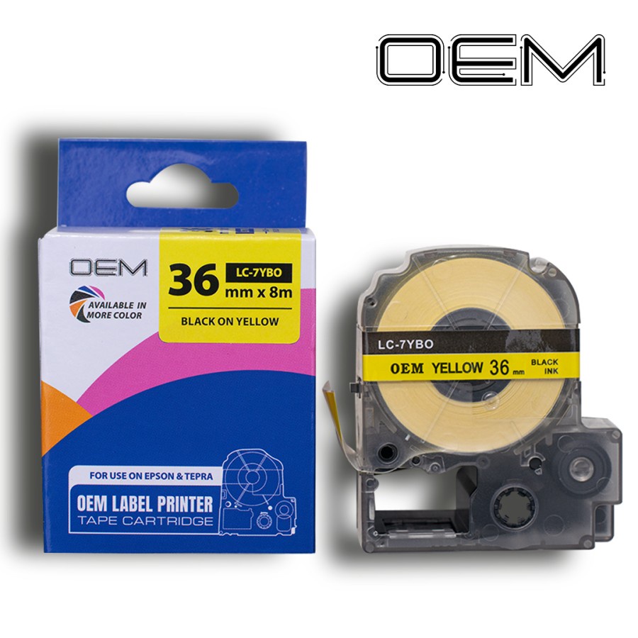 LABEL TAPE 36mm x 8m FOR USE ON EPSON LABELWORKS (OEM)