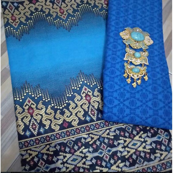 KAIN BATIK HALUS MOTIF PRADA BARU BIRU / BAHAN BATIK PEKALONGAN