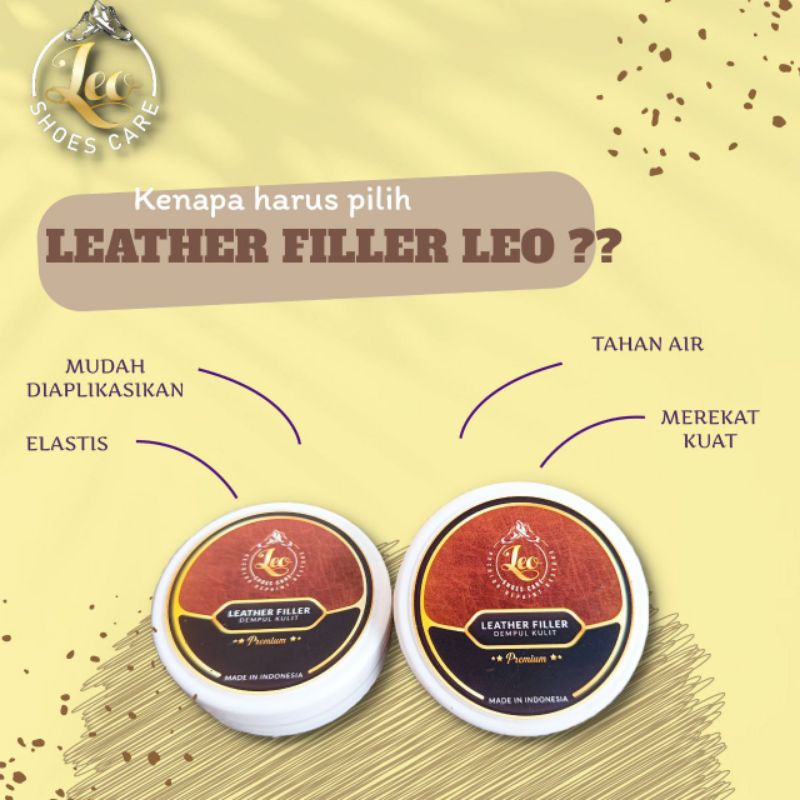 Dempul Kulit Leo Leather Filler - Penambal Kulit Retak Dempul Tas Sepatu Dempul Jok Mobil Sofa