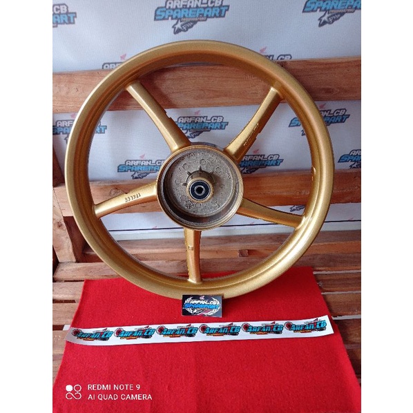 Velg VRossi belakang Tromol copy RCB Jupiter mx Gold