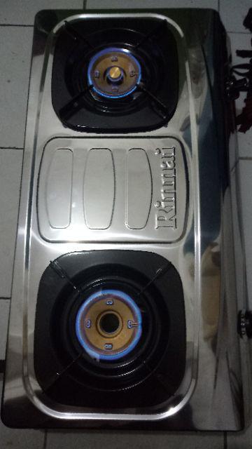 Rinnai Kompor Gas 2 Tungku Ri 522a - 522 A - Ri522a Ada Api Lilin Kecil Sni Original