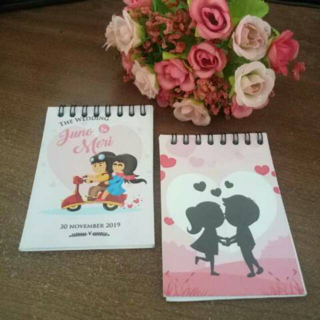 Notebook Custom / Souvenir pernikahan / souvenir ulangtahun