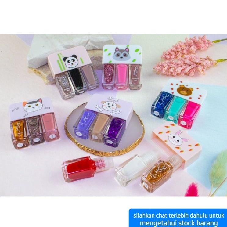 KUTEK / KUTEX / KUTEKS MARIMAR 3 IN 1 NAIL POLISH CAT KUKU PEWARNA