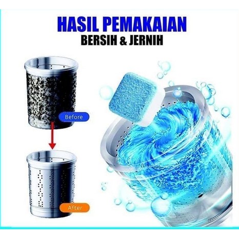 TABLET PEMBERSIH MESIN CUCI obat sabun detergent kotoran deep cleaning wash