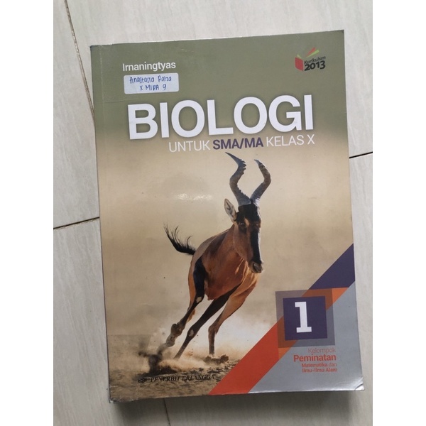Buku Biologi Wajib SMA/MA KELAS X KURIKULUM 2013 ERLANGGA