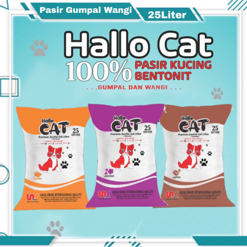 Pasir Gumpal Wangi 25Liter Murah Merek Hallo Cat / Hello Cat