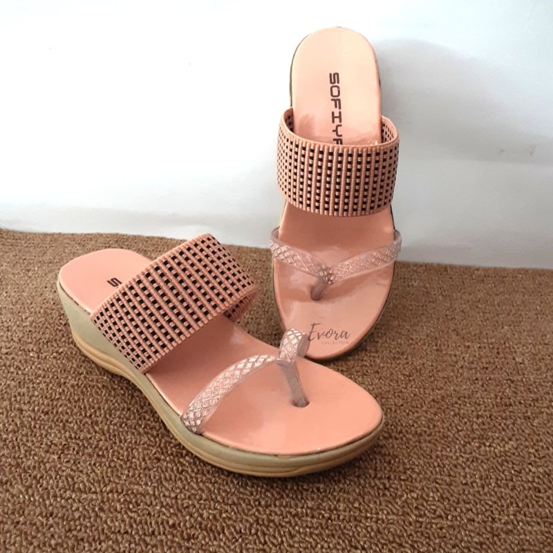 sandal wedges anak perempuan | sandal anak perempuan japit wedges