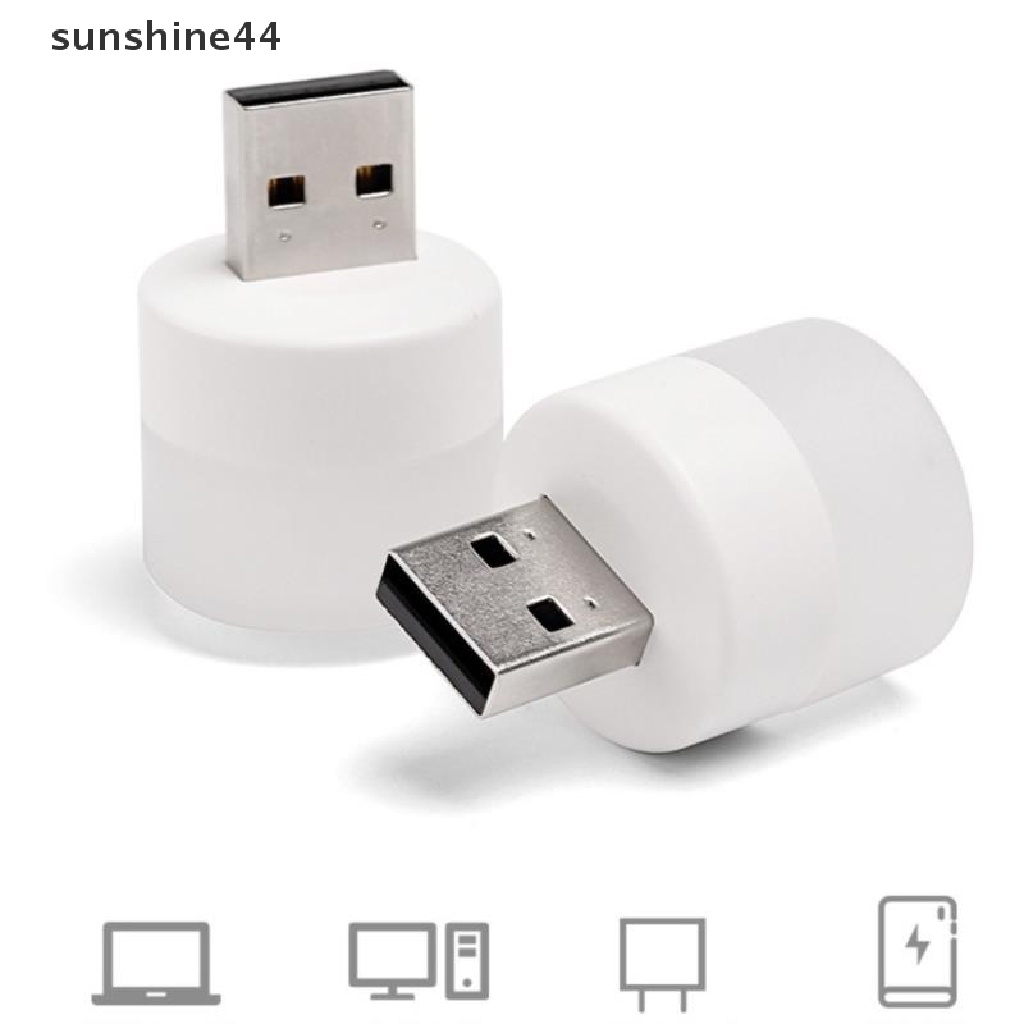 Sunshine Lampu Tidur LED Bentuk Buku Bulat Kecil Tenaga USB Power Charging