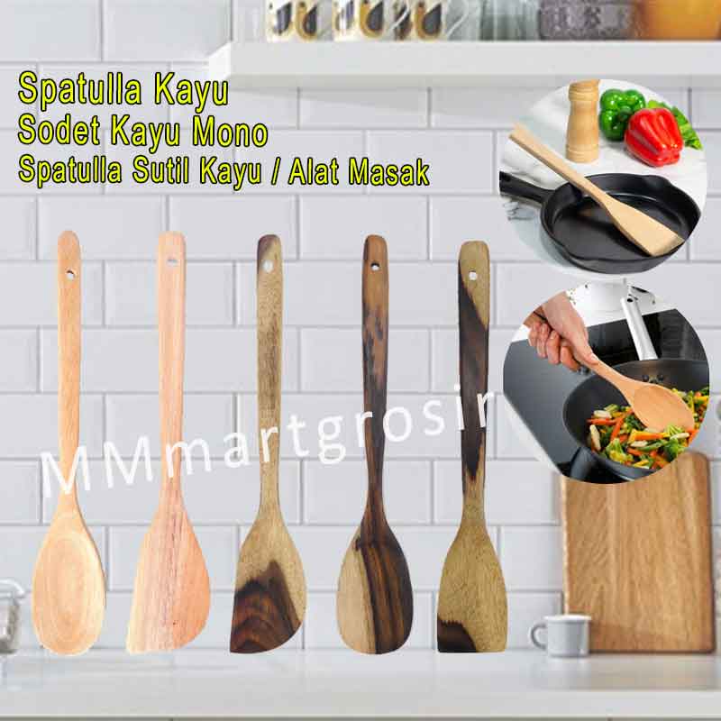 Spatulla Kayu / Sodet Kayu Mono / Spatulla Sutil Kayu / Alat Masak