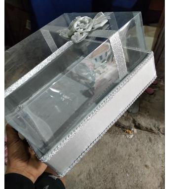 

✦ kotak hantaran satuan tutup full mika model list pita ukuran 30 30 20 ♟