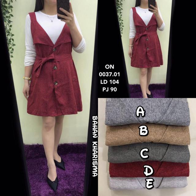 Dress bahan linen free inner