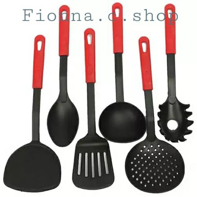 (Colour)Kitchen tools set 6 pcs atau alat masak spatula set