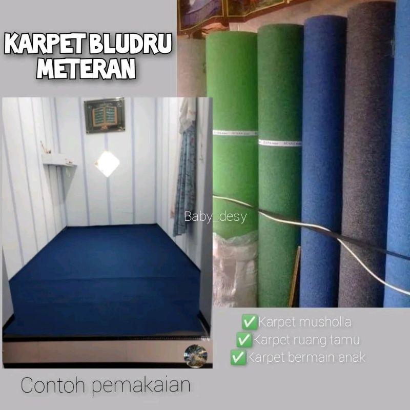 KARPET BLUDRU POLOS METERAN BULU TEBAL LEBAR 2 METER / KARPET LANTAI WARNA / KARPET MEJA KURSI / KARPET MUSHOLLA / KARPET MAINAN ANAK / KONDANGAN