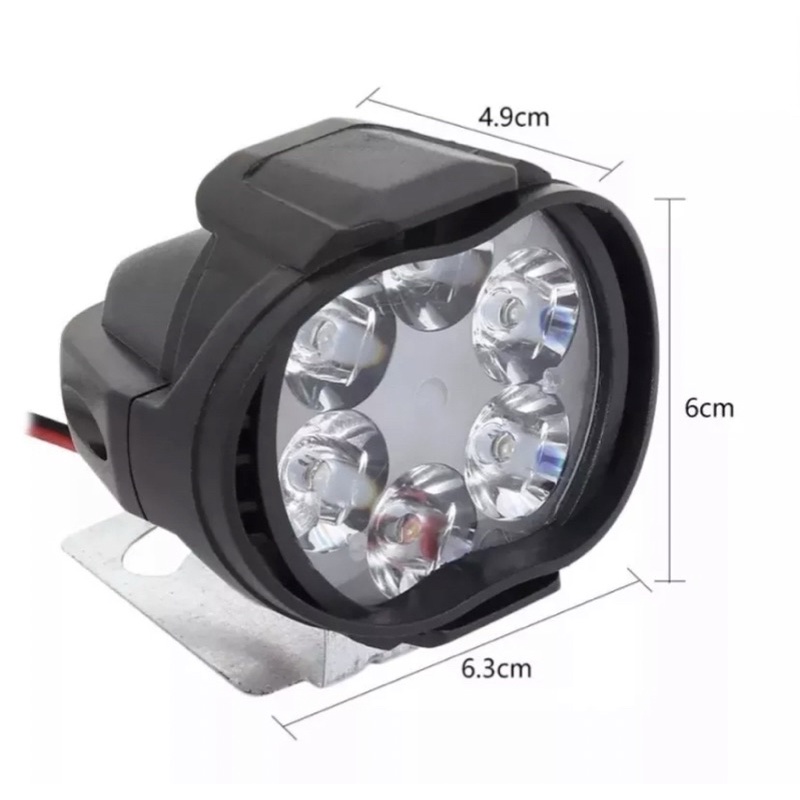 SEPASANG LAMPU TEMBAK SOROT 6 MATA LED SPION MOTOR CREE 6 WATT 12 VOLT SPORTLIGHT