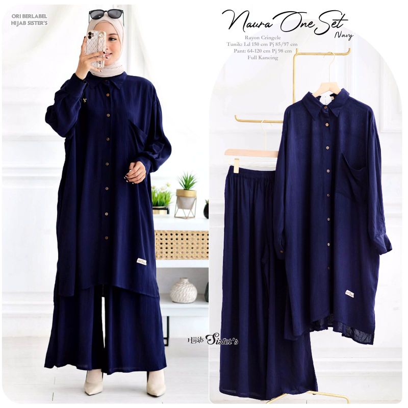 NAURA one set//ori by hijab sister's//ori solo