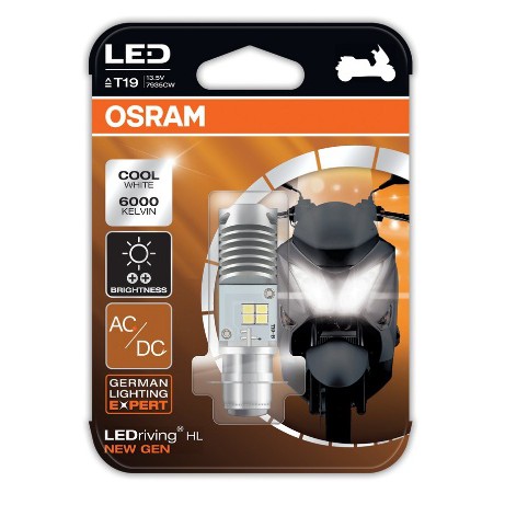 Osram Lampu LED T19 AC/DC (Original Asli) Hi-Lo Cool White Untuk Bebek dan Matic Beat Mio Vario