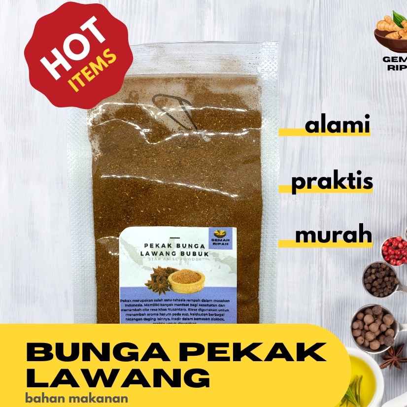 Jual Gerbang Nusantara Rasa Rempah Pekak Bunga Lawang Bubuk Star Anise Powder Bumbu Dapur