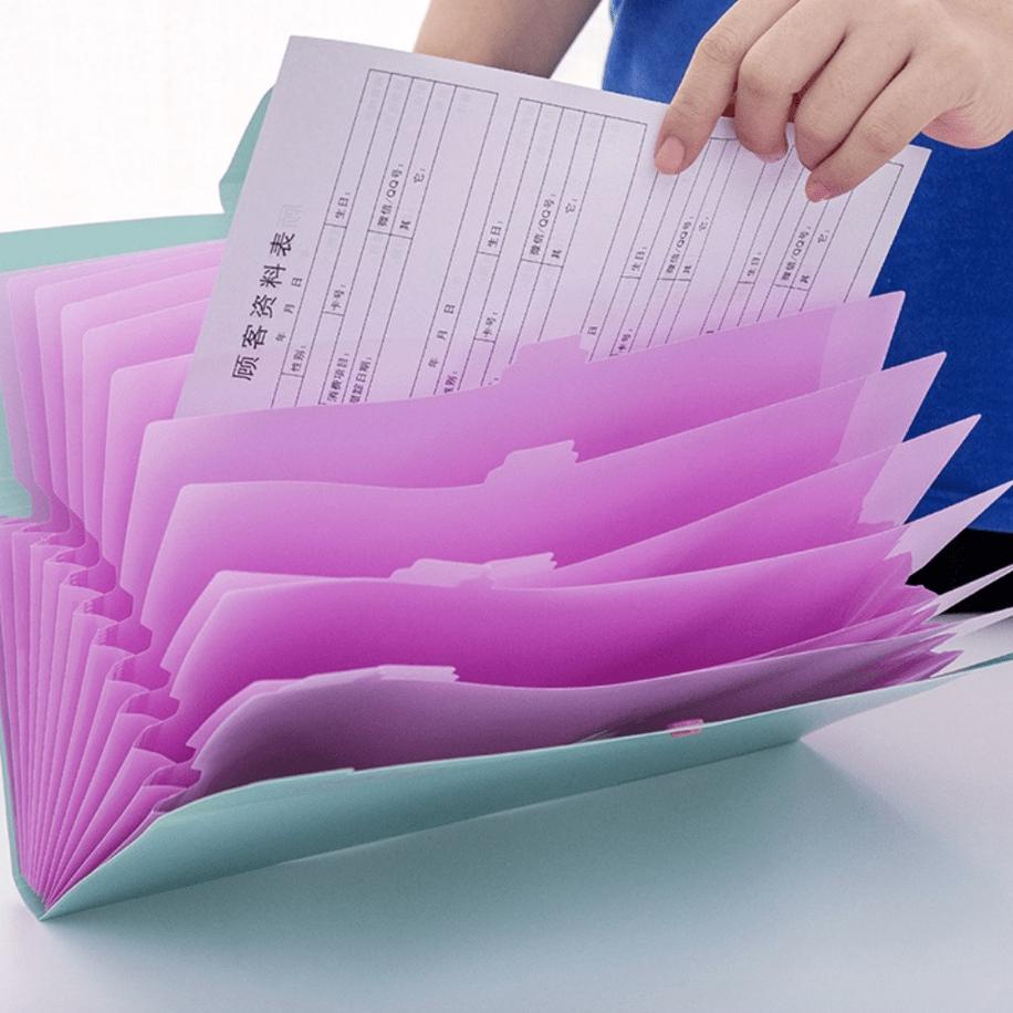 

10.10 FLASH SALE Tas File A4 folder 12 Sekat Dilengkapi dengan Indeks Bahan Anti Air Desain Bergambar Kartun / MAP FILE